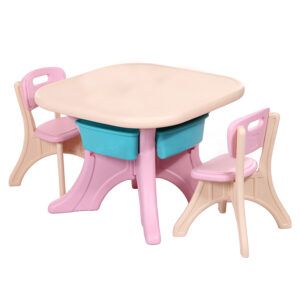 MESA DIDÁCTICA PARA NIÑAS (1 MESA + 2 SILLAS + 4 BANDEJAS)