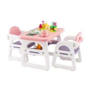 ESCRITORIO ERGONÓMICO DE APRENDIZAJE PARA NIÑAS (1 MESA + 2 SILLAS)