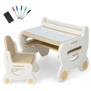 Escritorio pintable y borrable + silla infantil