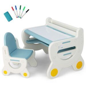 Mesa Escritorio y Silla de Dibujo Infantil 